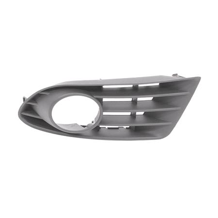 Volkswagen Golf Plus 2005 2009 RH (Drivers Side) Front Bumper Grille, Matte Black, With Fog Lamp Hole