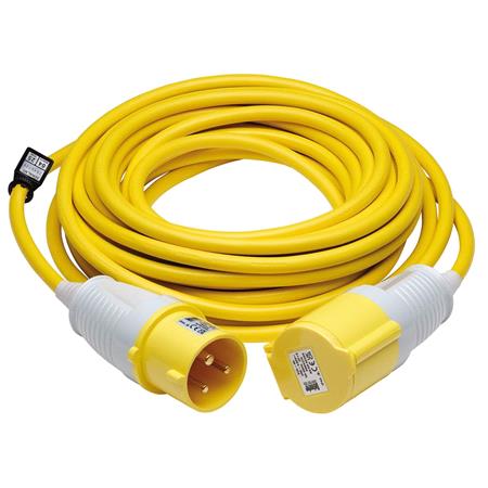 Draper 35819 Defender 110V Extension Lead, Yellow, 4mm², 32A, 14m