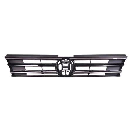 Volkswagen Tiguan 2016 2020 Front Bumper Grille, Matt Black, With Gloss Black & Chrome Trims, Not For R Line Models
