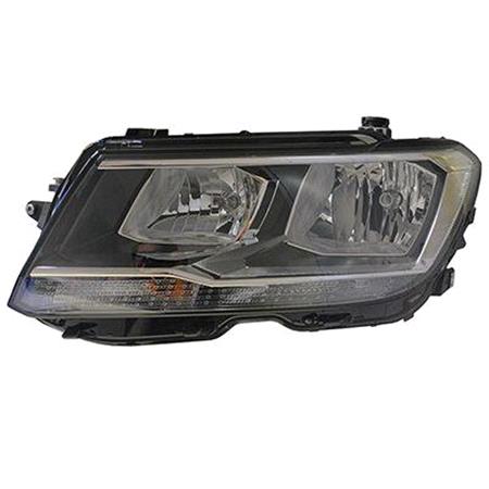 Left Headlamp (Halogen, Takes H7 / H7 Bulbs, Supplied With Motor) for Volkswagen TIGUAN 2016 on