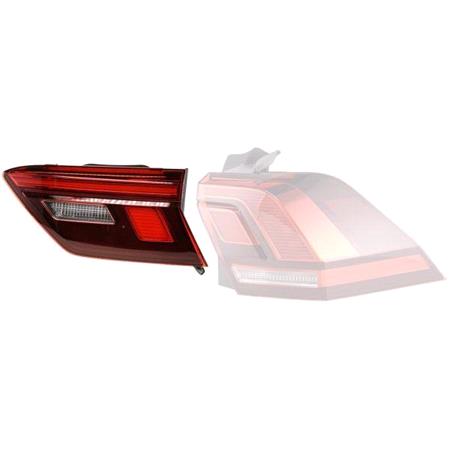 Right Rear Lamp (Inner, On Boot Lid, LED, Bright Red, Original Equipment) for Volkswagen TIGUAN 2016 on