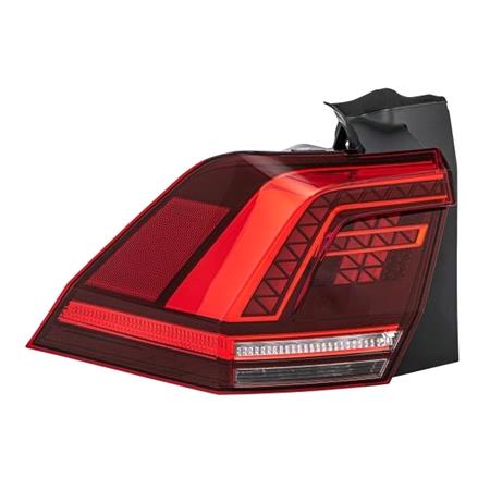 Left Rear Lamp (Outer, On Quarter Panel, LED, Dark Red, Original Equipment) for Volkswagen TIGUAN 2016 on