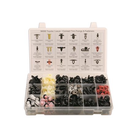 Connect 36000 Box Of Trim Clips   Assorted   Toyota Lexus   360 Piece