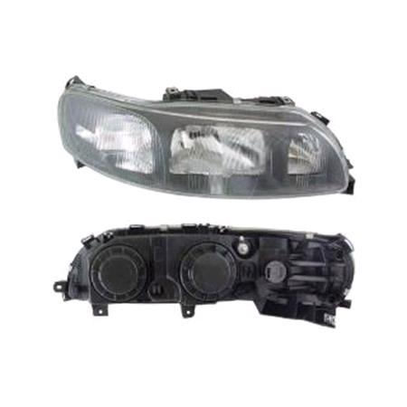 Right Headlamp (Halogen, Takes H7 / HB3 Bulbs) for Volvo S60 2001 2004