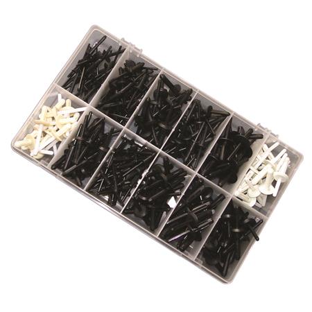 Connect 36038 Box Of Plastic Rivets   Assorted   Pack Of 235