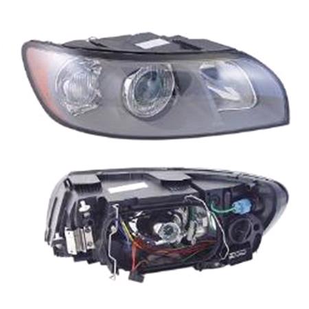 Right Headlamp (Halogen, Takes H7 / HB3 Bulbs, Supplied With Motor) for Volvo V50 2004 2007