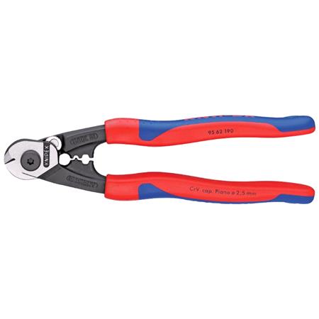 Knipex 36142 190mm Forged Wire Rope Cutters with Heavy Duty Handles