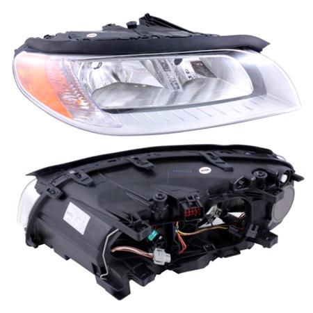 Right Headlamp (Halogen, Takes H7/H9 Bulbs) for Volvo V70 III Estate 2007 on