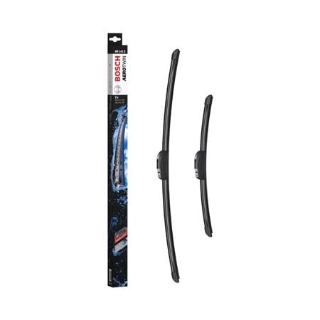 BOSCH AR141S Aerotwin Flat Wiper Blade Front Set (650 / 400mm   Hook Type Arm Connection) for Mazda 3 Saloon, 2018 Onwards
