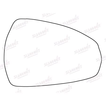 Right Stick On Wing Mirror Glass for Audi A3 2012 Onwards