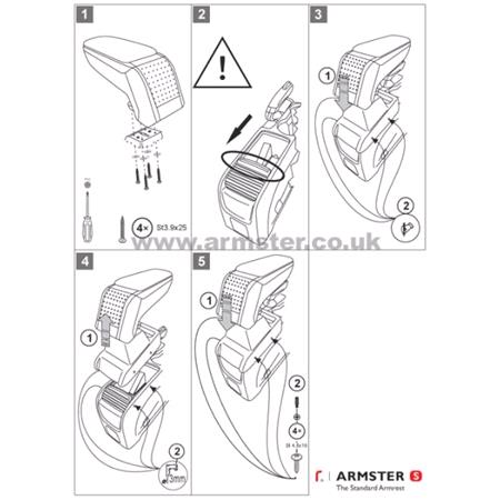Tailor Made Armster Standard Armrest to Fit OPEL MOKKA 2012 Onwards