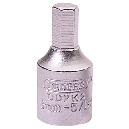 Draper 38321 8mm Hexagon 5 16 3 8 Square Drive Drain Plug Key