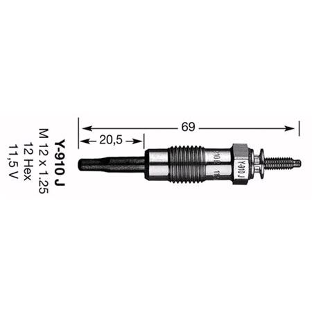 NGK Glow Plug (single)   3873