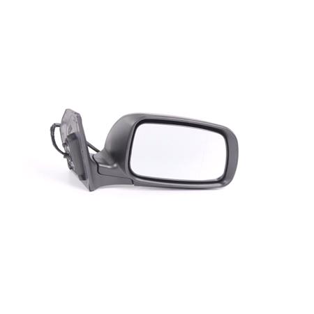 Right Wing Mirror (electric, heated, circular / rectangular connector block) for Toyota AVENSIS Saloon, 2003 2006