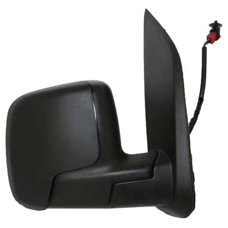 Right Wing Mirror (Electric, Heated, Primed Cover, Temp. Sensor) for Peugeot BIPPER Tepee, 2008 Onwards