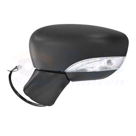 Left Wing Mirror (electric, indicator, not heated, black cover, 5 pins) for Nissan MICRA V 2017 Onwards