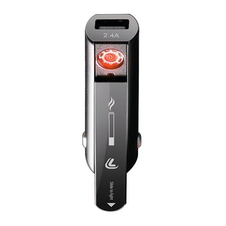 Plasma 12v Car Charger With Electric Cigarette Lighter   Fast Charge   1 USB port   2100 mA   12/24V