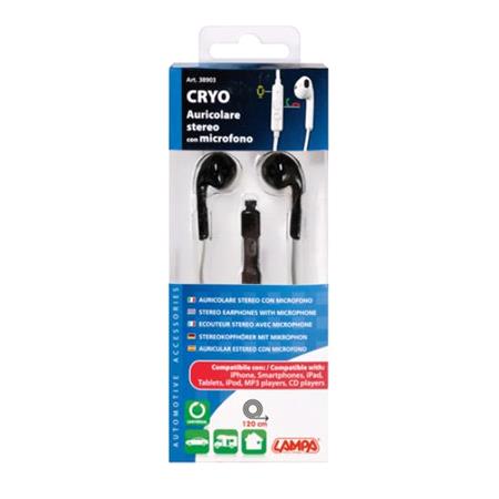 Cryo, stereo earphones with microphone