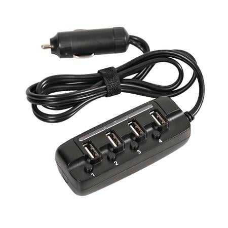 12V USB Charger with 4 Ports   6000 mA 
