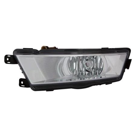 Left Front Fog Lamp (Chrome Bezel, Takes H8 Bulb) for Skoda RAPID 2012 on