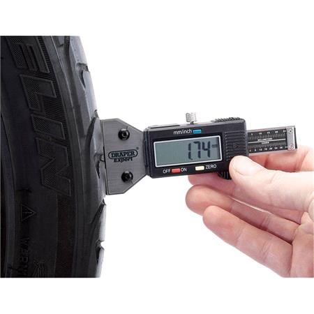 Draper Expert 39591 Digital Tyre Tread Depth Gauge with Stainless Steel Body