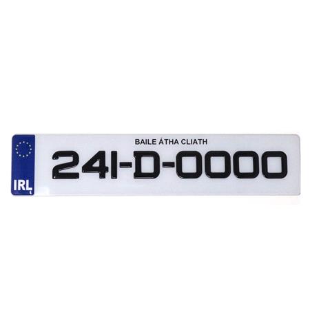 3D Gel Registration Plate With Gel IRL Badge   Blue