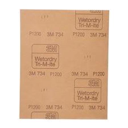 3M™ Wetordry™ Abrasive Paper Sheet 734, 230 mm x 280 mm, P1200, 01970 Quantity   25