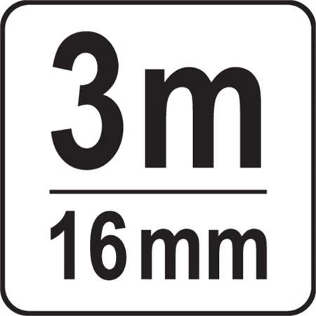 MEASURING TAPE YELLOW SOFT 3Mx16MM