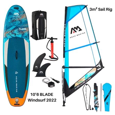 Aqua Marina Blade (2022) 10'6" Windsurf SUP   3m² Sail Bundle
