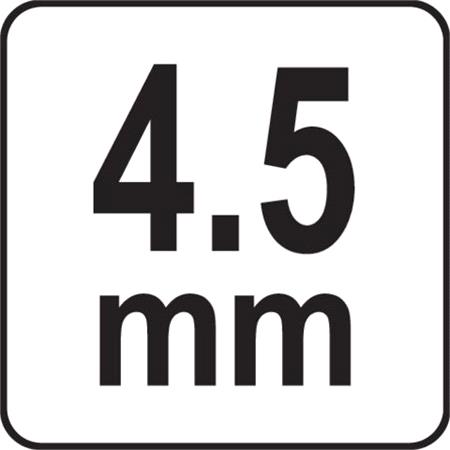 HEX KEY BALL END, LONG 4,5 MM