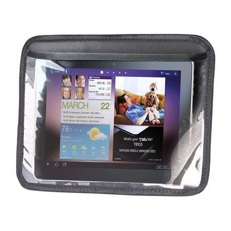 Backseat organizer with tablet holder
