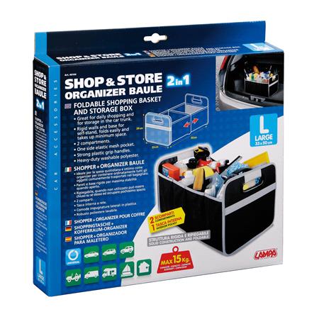 Shop & Store   Large Foldable Shopping Basket & Boot Storage Box 