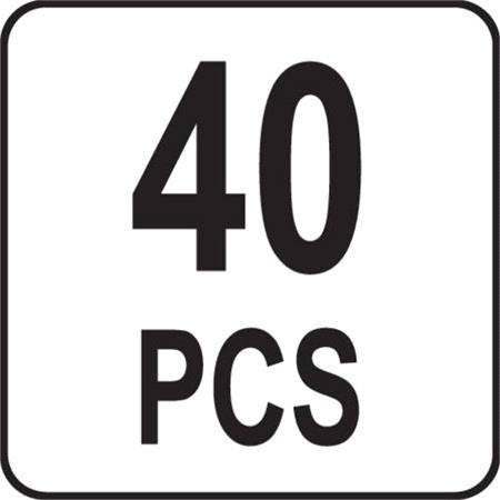 SCREWDRIVER BIT SET/HEX,TORX,SPLINE/40PC