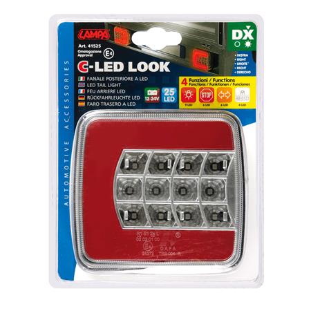 C Led Look, Led tail light 4 functions, 12 24V   Right