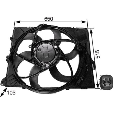Mahle Original Radiator Fan   CFF264000S