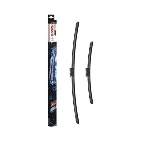 BOSCH A539S Aerotwin Flat Wiper Blade Front Set (650 / 400mm   Top Lock Arm Connection) for Toyota AVENSIS Estate, 2009 Onwards
