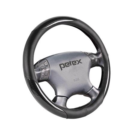 Petex Steering Wheel Cover, Diameter 38cm, TPE Ring, Design 1101, Black