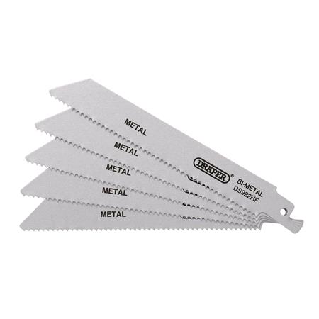 Draper 43460 Bi metal Reciprocating Saw Blades for Metal, 150mm, 10tpi/11ppi (Pack of 5)