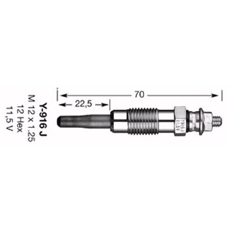 NGK Glow Plug (single)   4454