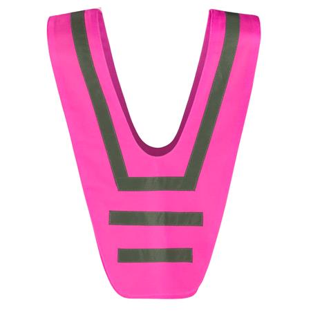 Hi Vis  Reflective Neon Collar Vest for Juniors in Pink
