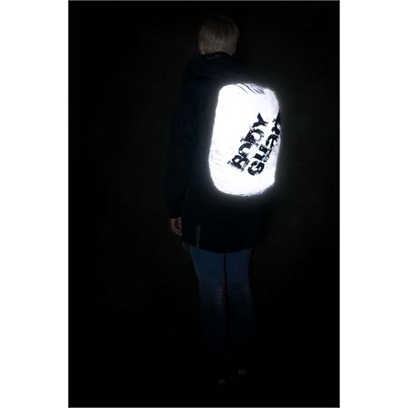 Hi Vis Reflective Bag Cover in Neon Silver Black