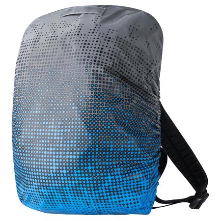 Hi Vis Reflective Bag Cover in Neon Silver Blue