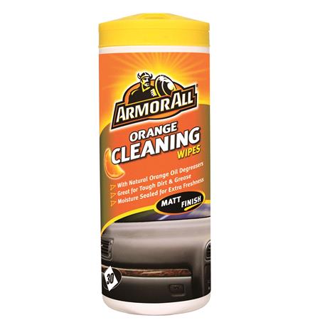 ArmorAll Orange Cleaning Wipes (Matt Finish)   Tub of 30