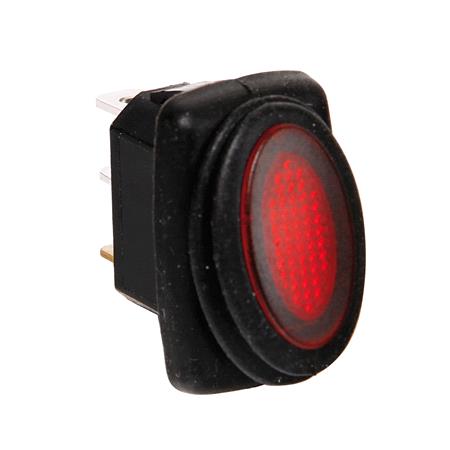 Micro rocker switch with led, waterproof   12 24V   Red