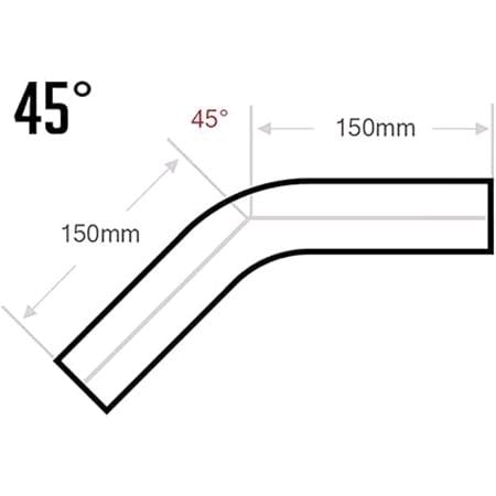 Red Silicone Elbow 45° (5/8”) 16mm