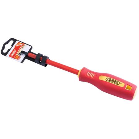 Draper 46518 5.5mm x 125mm Fully Insulated Plain Slot Screwdriver. (Display Packed)
