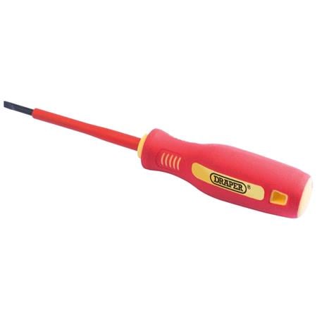 Draper 46521 2.5mm x 75mm Fully Insulated Plain Slot Screwdriver. (Sold Loose)