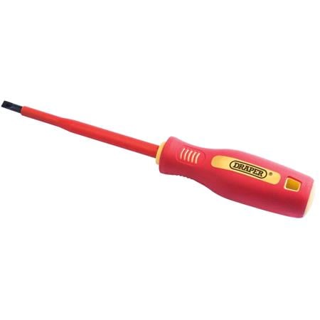 Draper 46524 5.5mm x 125mm Fully Insulated Plain Slot Screwdriver. (Sold Loose)