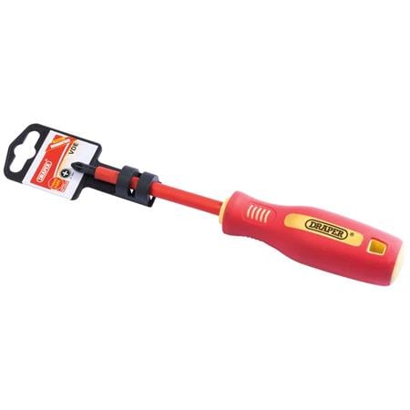 Draper 46529 No: 2 x 100mm Fully Insulated Soft Grip Cross Slot Screwdriver. (display packed)