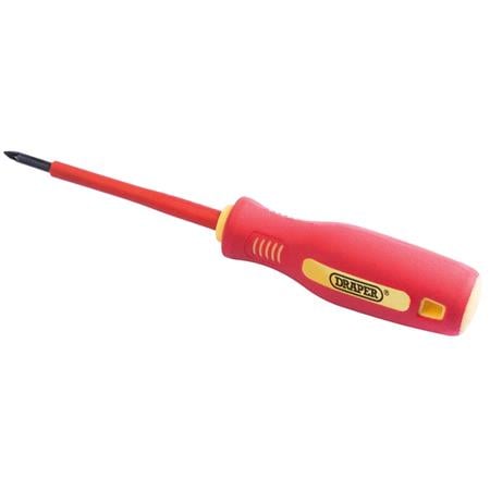 Draper 46530 No: 0 x 75mm Fully Insulated Soft Grip Cross Slot Screwdriver. (Sold Loose)